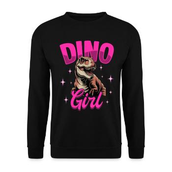 Dinosaur T-Rex kids - Unisex Sweatshirt - black - Front - Alina (178cm) & Michal (187cm)