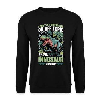Dinosaur T-Rex kids - Unisex Sweatshirt - black - Front - Alina (178cm) & Michal (187cm)