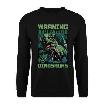 Dinosaure T-Rex enfants - Sweat-shirt Unisexe - noir - Devant - Alina (178cm) & Michal (187cm)