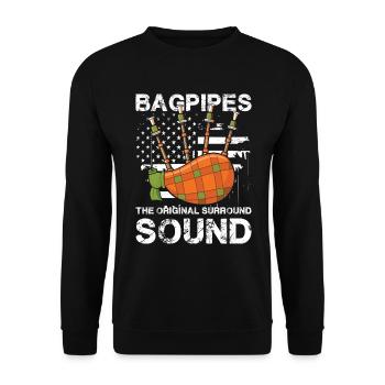 Bagpipes The Original Surround Sound Scottish - Unisex Sweatshirt - black - Front - Alina (178cm) & Michal (187cm)