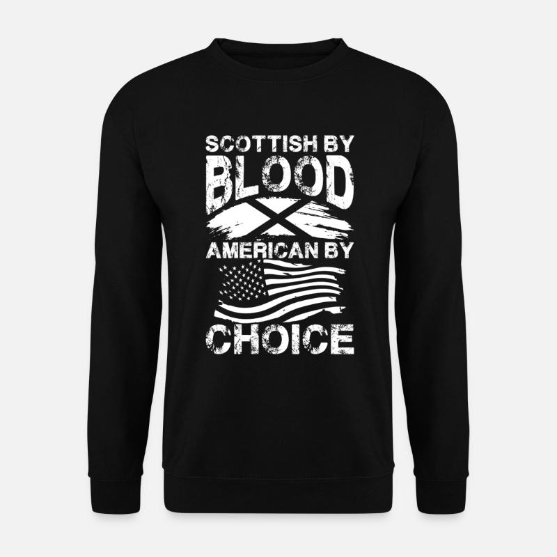 Schottisch Durch Blut Amerikanisch Durch Wahl - Unisex Pullover - Schwarz