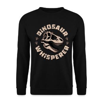 Dinosaur T-Rex kids - Unisex Sweatshirt - black - Front - Alina (178cm) & Michal (187cm)