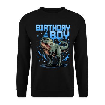 Dinosaur T-Rex kids - Unisex Sweatshirt - black - Front - Alina (178cm) & Michal (187cm)