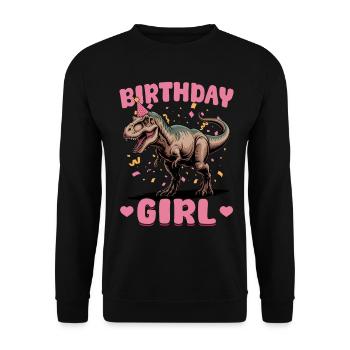 Dinosaur T-Rex kids - Unisex Sweatshirt - black - Front - Alina (178cm) & Michal (187cm)