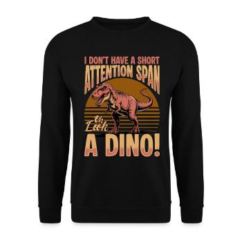 Dinosaur T-Rex kids - Unisex Sweatshirt - black - Front - Alina (178cm) & Michal (187cm)