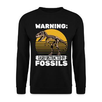 Dinosaur T-Rex kids - Unisex Sweatshirt - black - Front - Alina (178cm) & Michal (187cm)