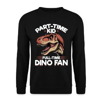 Dinosaur T-Rex kids - Unisex Sweatshirt - black - Front - Alina (178cm) & Michal (187cm)