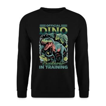 Dinosaur T-Rex kids - Unisex Sweatshirt - black - Front - Alina (178cm) & Michal (187cm)