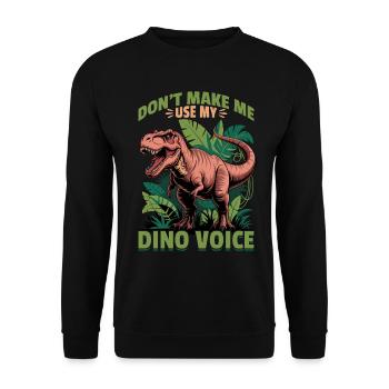 Dinosaur T-Rex kids - Unisex Sweatshirt - black - Front - Alina (178cm) & Michal (187cm)