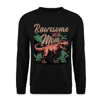 Dinosaure T-Rex enfants - Sweat-shirt Unisexe - noir - Devant - Alina (178cm) & Michal (187cm)