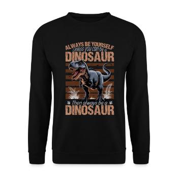 Dinosaure T-Rex enfants - Sweat-shirt Unisexe - noir - Devant - Alina (178cm) & Michal (187cm)