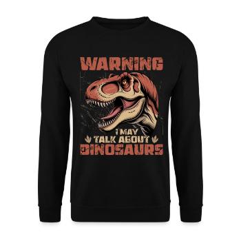 Dinosaur T-Rex kids - Unisex Sweatshirt - black - Front - Alina (178cm) & Michal (187cm)