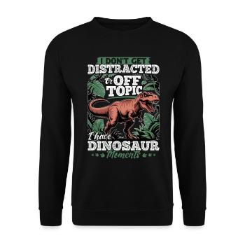 Dinosaur T-Rex kids - Unisex Sweatshirt - black - Front - Alina (178cm) & Michal (187cm)