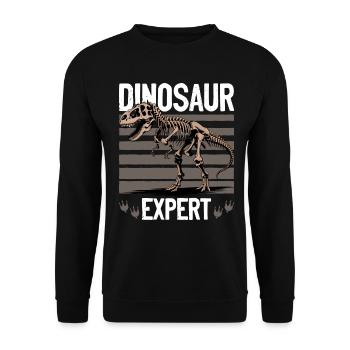 Dinosaur T-Rex kids - Unisex Sweatshirt - black - Front - Alina (178cm) & Michal (187cm)