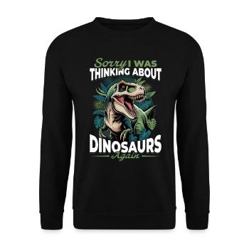 Dinosaure T-Rex enfants - Sweat-shirt Unisexe - noir - Devant - Alina (178cm) & Michal (187cm)