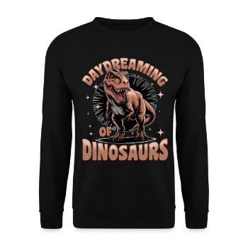 Dinosaur T-Rex kids - Unisex Sweatshirt - black - Front - Alina (178cm) & Michal (187cm)
