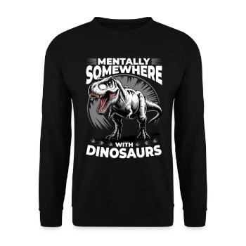 Dinosaure T-Rex enfants - Sweat-shirt Unisexe - noir - Devant - Alina (178cm) & Michal (187cm)