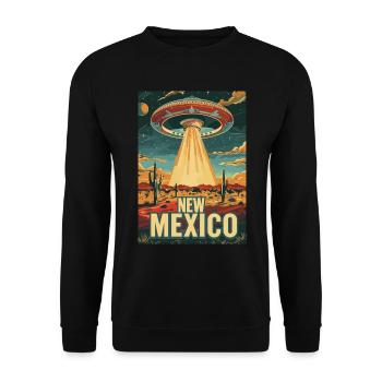 New Mexico UFO Desert Illustration - Unisex Sweatshirt - black - Front - Alina (178cm) & Michal (187cm)