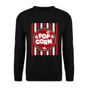 Fresh Popcorn - Crispy & Delicious - Gift - Unisex Sweatshirt - black - Front - Alina (178cm) & Michal (187cm)