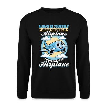 Airplane Kids Travel Pilot Toddler - Unisex Sweatshirt - black - Front - Alina (178cm) & Michal (187cm)