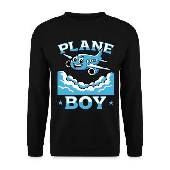 Airplane Kids Travel Pilot Toddler - Unisex Sweatshirt - black - Front - Alina (178cm) & Michal (187cm)