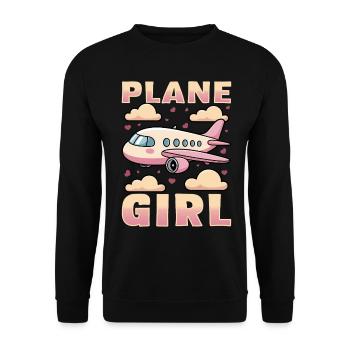 Airplane Kids Travel Pilot Toddler - Unisex Sweatshirt - black - Front - Alina (178cm) & Michal (187cm)