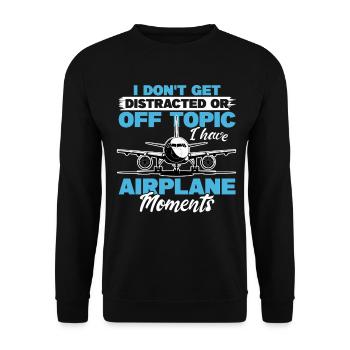 Airplane Kids Travel Pilot Toddler - Unisex Sweatshirt - black - Front - Alina (178cm) & Michal (187cm)