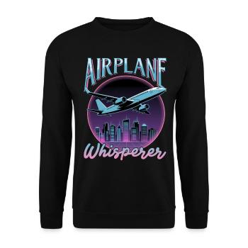 Airplane Kids Travel Pilot Toddler - Unisex Sweatshirt - black - Front - Alina (178cm) & Michal (187cm)