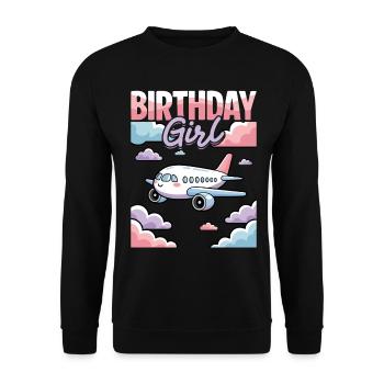 Airplane Kids Travel Pilot Toddler - Unisex Sweatshirt - black - Front - Alina (178cm) & Michal (187cm)