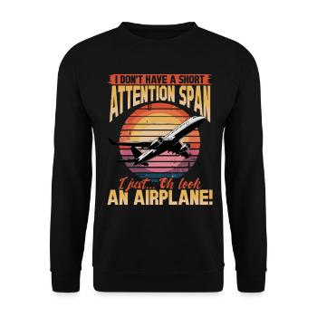 Airplane Kids Travel Pilot Toddler - Unisex Sweatshirt - black - Front - Alina (178cm) & Michal (187cm)
