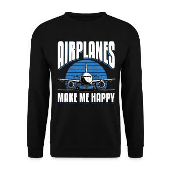 Airplane Kids Travel Pilot Toddler - Unisex Sweatshirt - black - Front - Alina (178cm) & Michal (187cm)