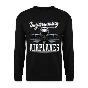 Avion Enfants Voyage Pilote Tout-petit - Sweat-shirt Unisexe - noir - Devant - Alina (178cm) & Michal (187cm)