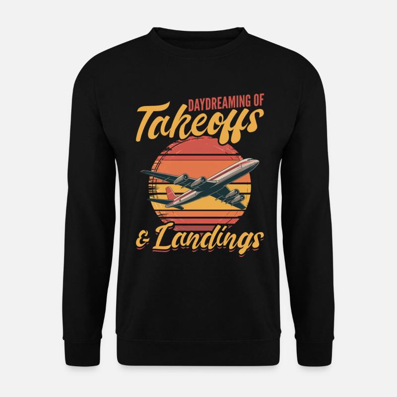 Airplane Kids Travel Pilot Toddler - Unisex Pullover - Schwarz