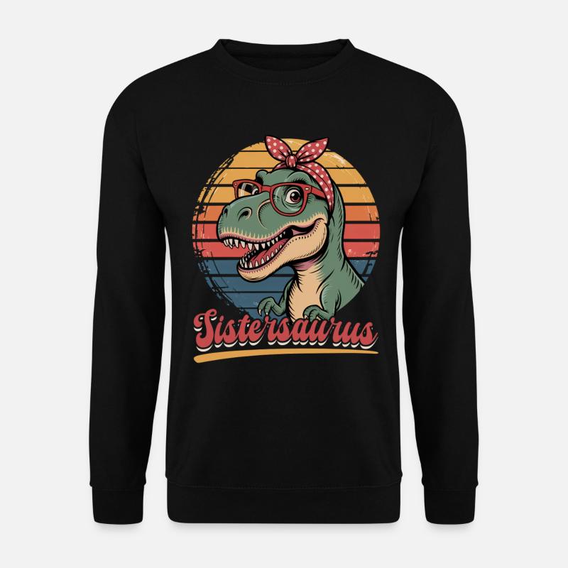 Dinosaure T-Rex Sistersaurus - Sweat-shirt Unisexe - noir