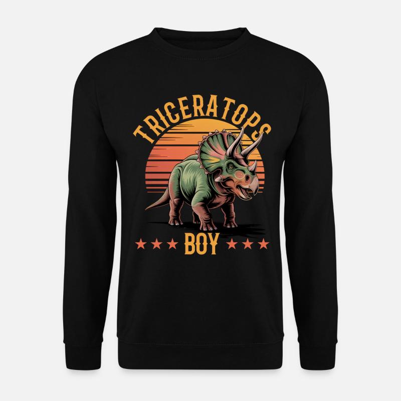 Dinosaur Triceratops Prehistoric - Unisex Sweatshirt - black