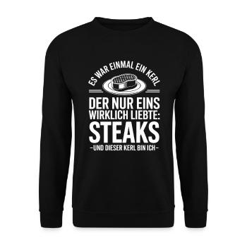 Il était une fois un gars qui ne savait vraiment qu’une chose - Sweat-shirt Unisexe - noir - Devant - Alina (178cm) & Michal (187cm)