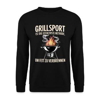 Grillades : le moyen le plus efficace de perdre de la graisse - Sweat-shirt Unisexe - noir - Devant - Alina (178cm) & Michal (187cm)