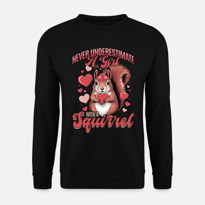 Squirrel funny Animal - Unisex Sweatshirt - black