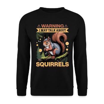 Écureuil drôle Animal - Sweat-shirt Unisexe - noir - Devant - Alina (178cm) & Michal (187cm)