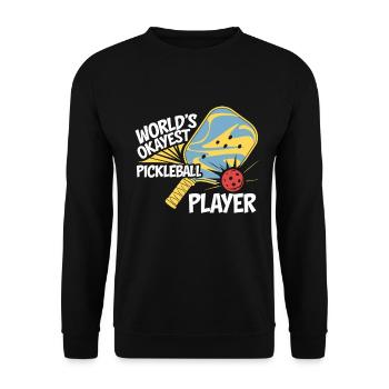 World's Best Average Pickleball Player - Unisex Sweatshirt - black - Front - Alina (178cm) & Michal (187cm)