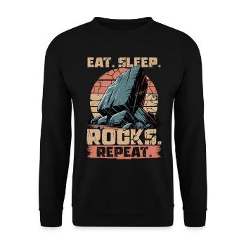 Rocks Geode Hunter Rock Collector Geology - Unisex Sweatshirt - black - Front - Alina (178cm) & Michal (187cm)