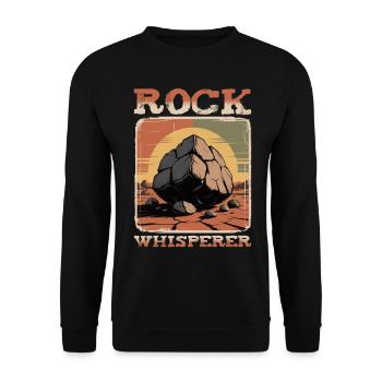 Rocks Geode Hunter Rock Collector Geology - Unisex Sweatshirt - black - Front - Alina (178cm) & Michal (187cm)
