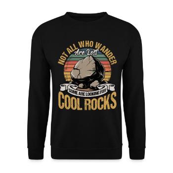 Rocks Geode Hunter Rock Collector Geology - Unisex Sweatshirt - black - Front - Alina (178cm) & Michal (187cm)