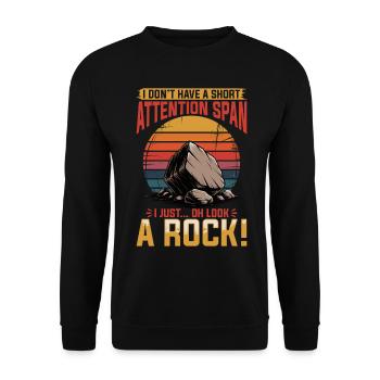 Rocks Geode Hunter Rock Collector Geology - Unisex Sweatshirt - black - Front - Alina (178cm) & Michal (187cm)