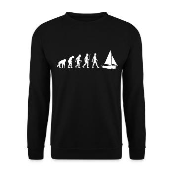 Sailing Evolution Sailor Development Sailboat - Unisex Sweatshirt - black - Front - Alina (178cm) & Michal (187cm)