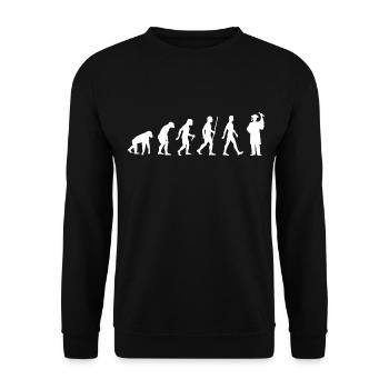 Student evolution students studying - Unisex Sweatshirt - black - Front - Alina (178cm) & Michal (187cm)