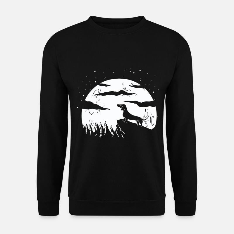 Dachshund Full Moon - Unisex Sweatshirt - black