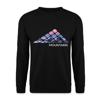 Mountain hiking mountains "mountains" servus alpin summit - Unisex Sweatshirt - black - Front - Alina (178cm) & Michal (187cm)