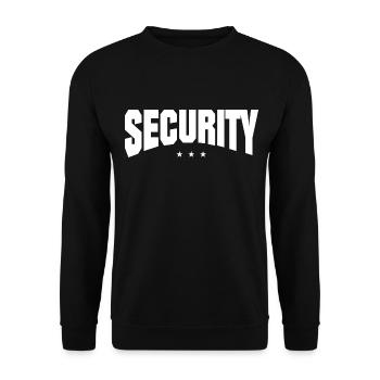 Security Sicherheitsdienst Party - Unisex Pullover - Schwarz - Vorne - Alina (178cm) & Michal (187cm)