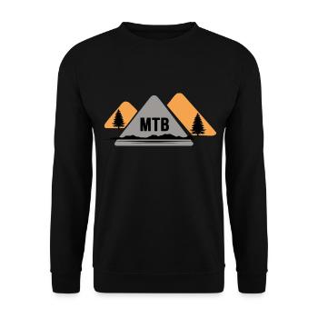 MTB Fahrrad Fahrradkette Mountainbike BIKETRAIL - Unisex Pullover - Schwarz - Vorne - Alina (178cm) & Michal (187cm)